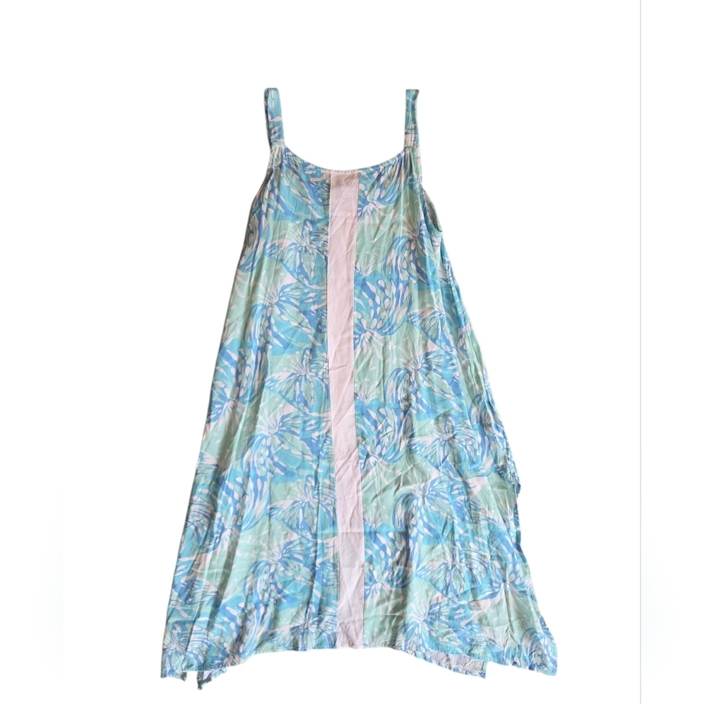 Lilibridge Blue Tropics Midi Dress Large